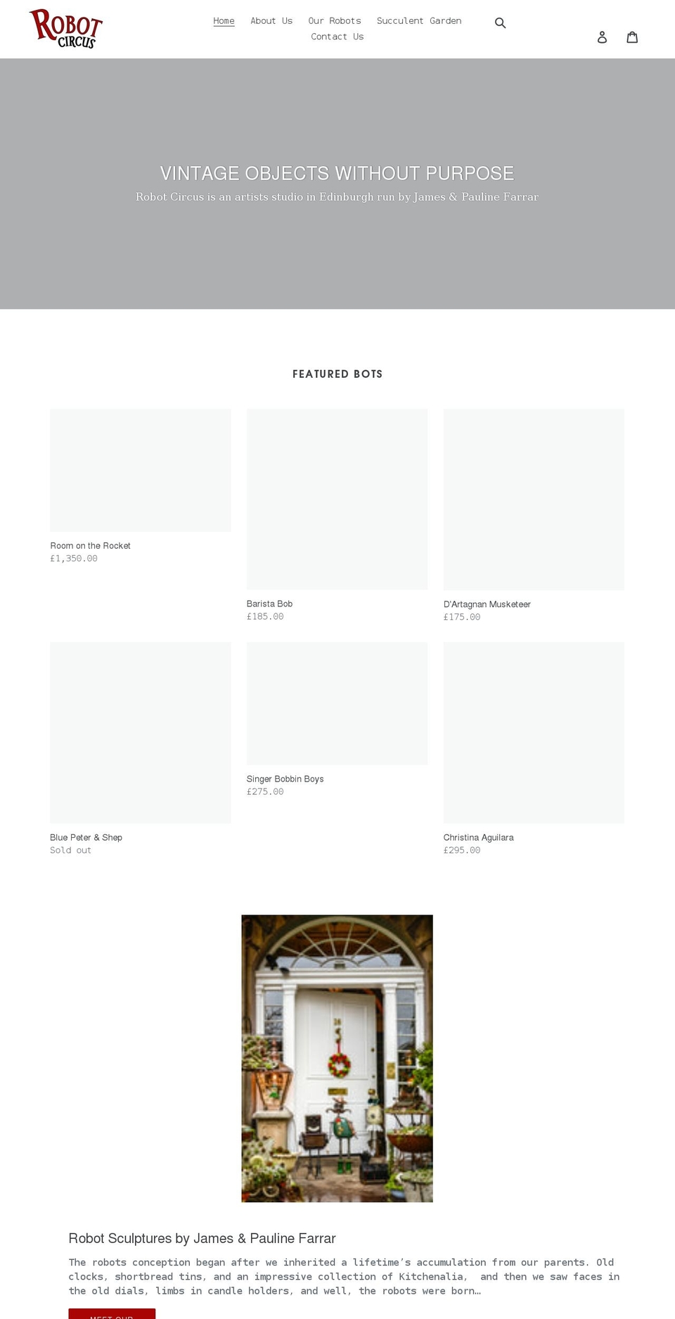 robotcircus.co.uk shopify website screenshot