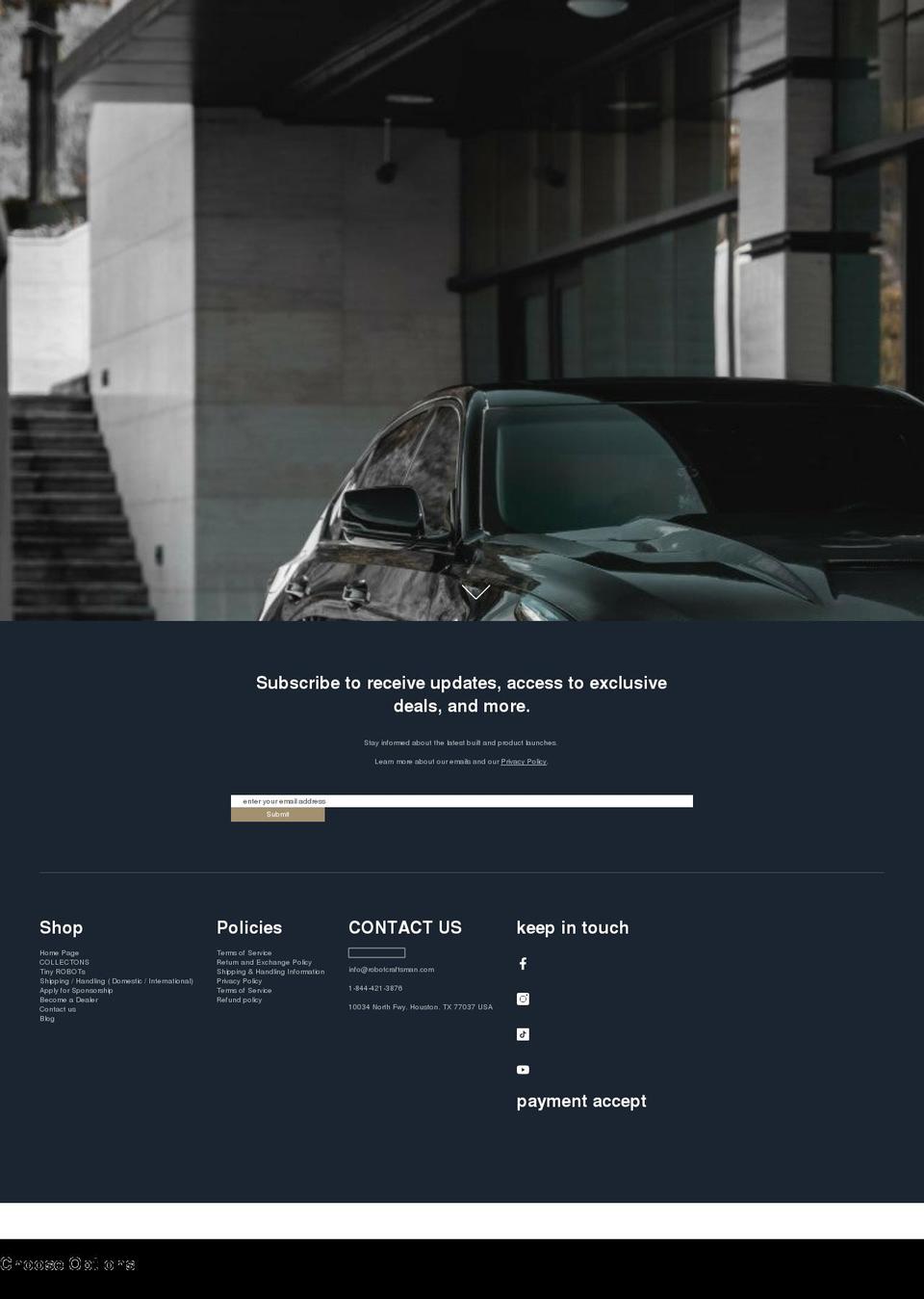robotcraftsman.com shopify website screenshot