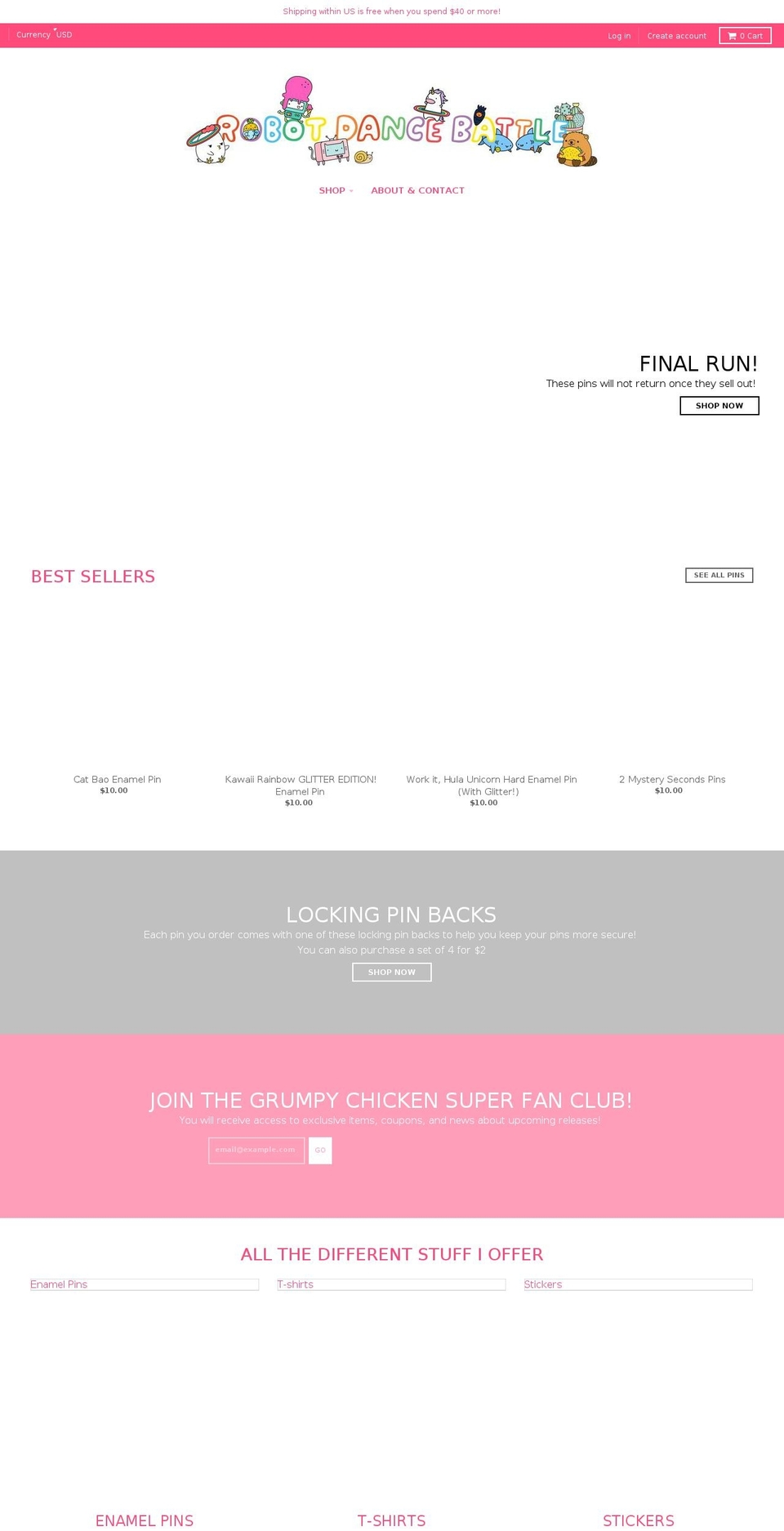 robotdancebattle.com shopify website screenshot