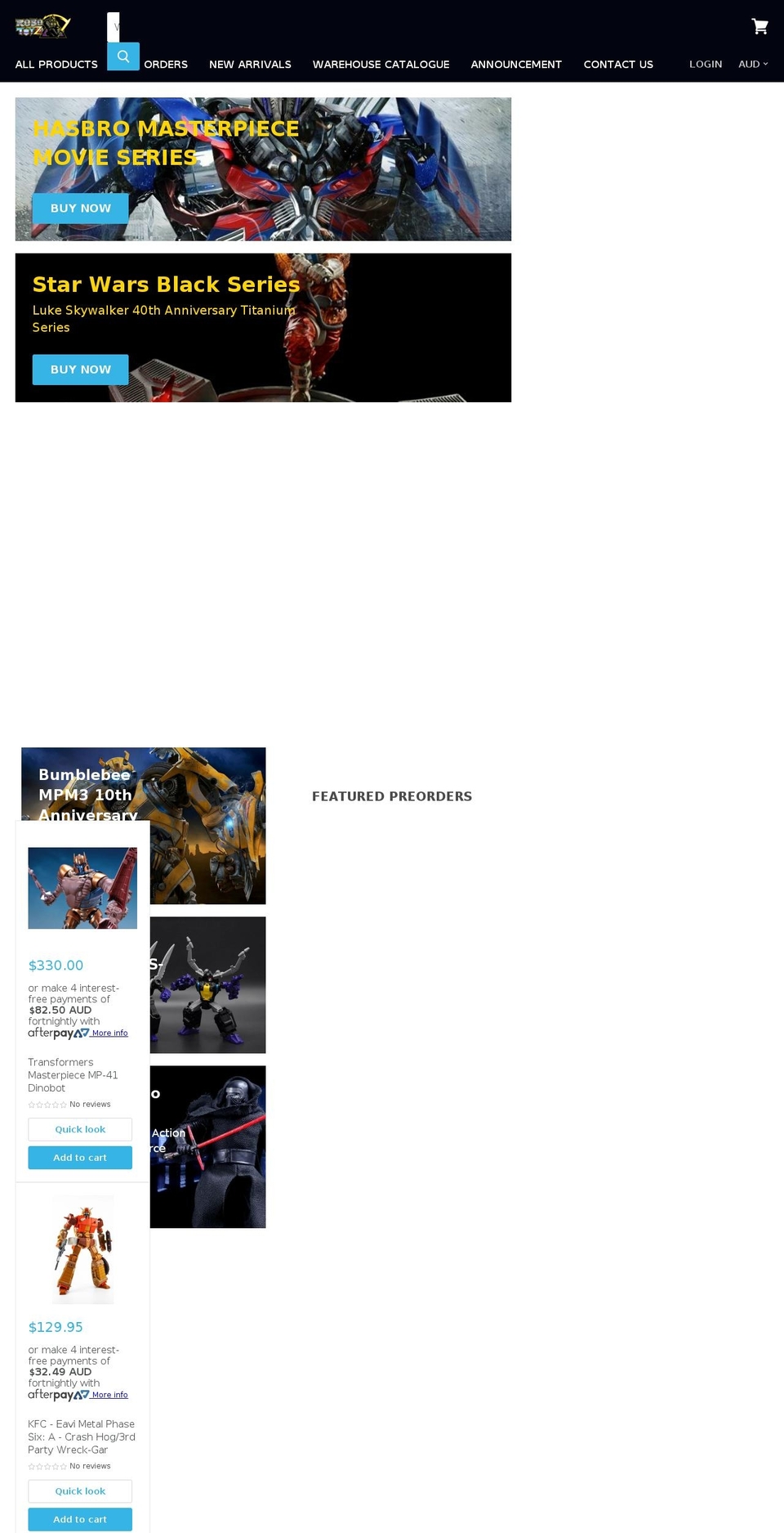 THF-DEV Shopify theme site example robotoyz.net