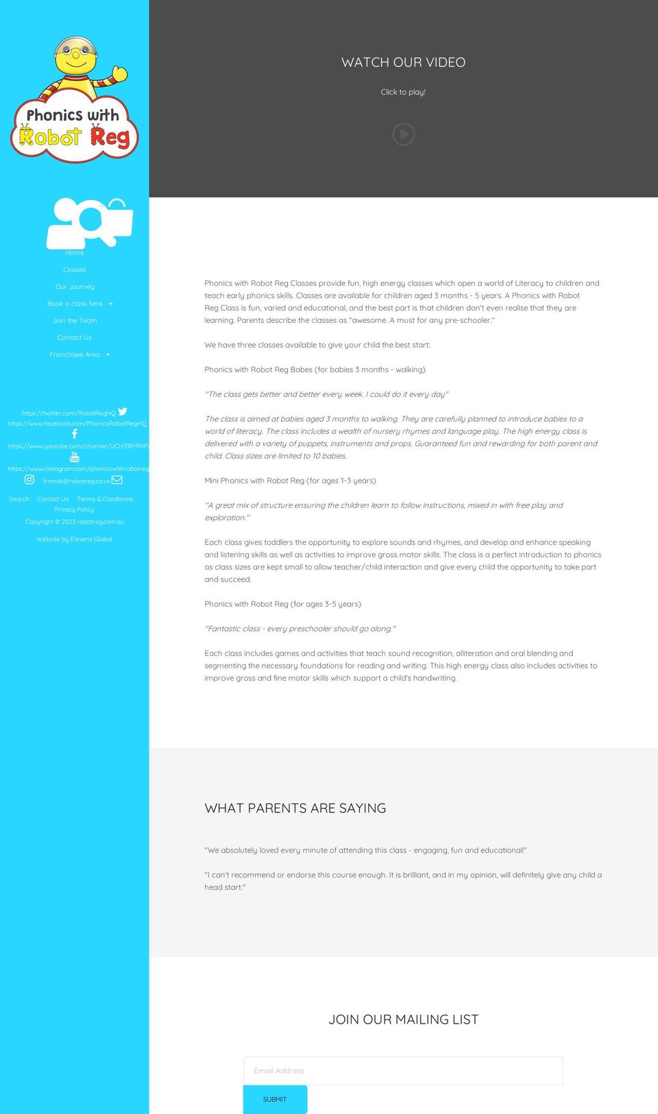 robotreg.com.au shopify website screenshot
