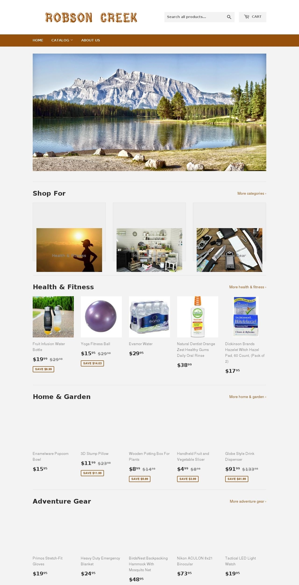 robsoncreek.com shopify website screenshot