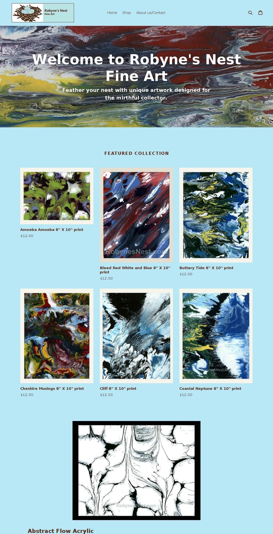 robynesnest.com shopify website screenshot