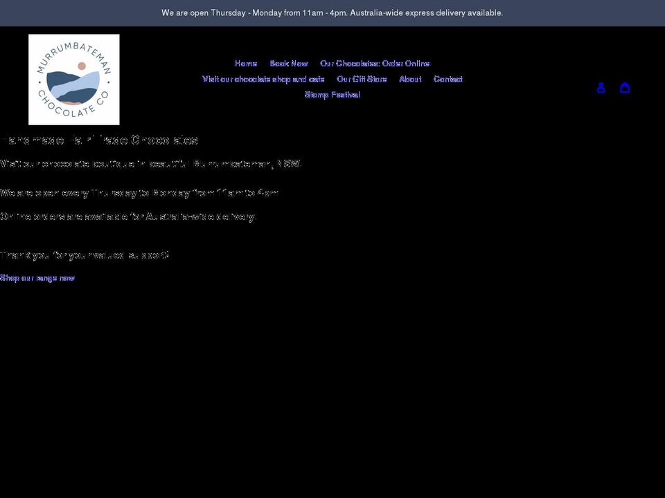 robynrowechocolates.com.au shopify website screenshot