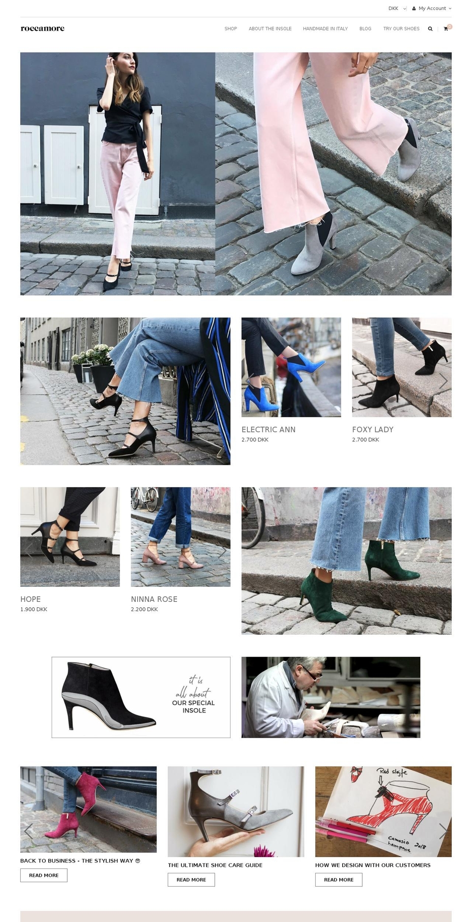 roccamore.com shopify website screenshot