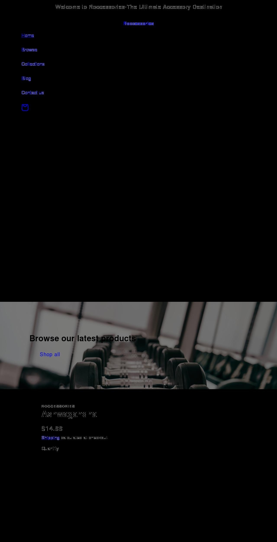 roccessories.com shopify website screenshot
