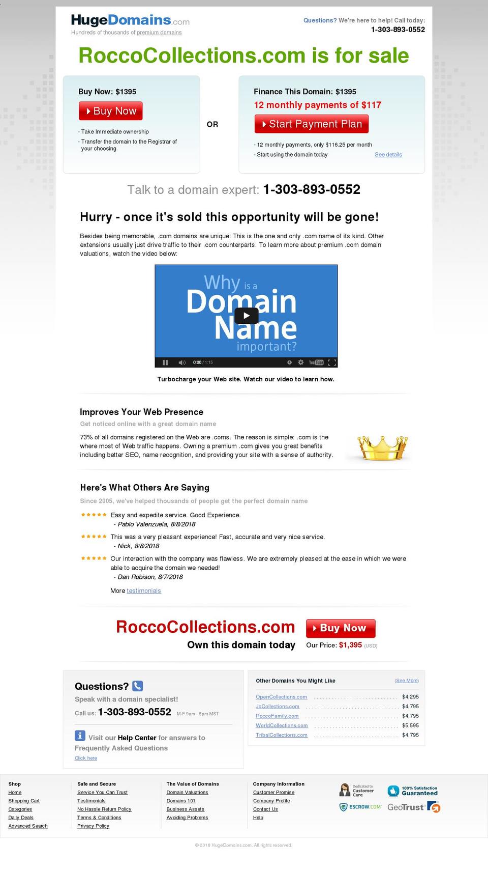 roccocollections.com shopify website screenshot