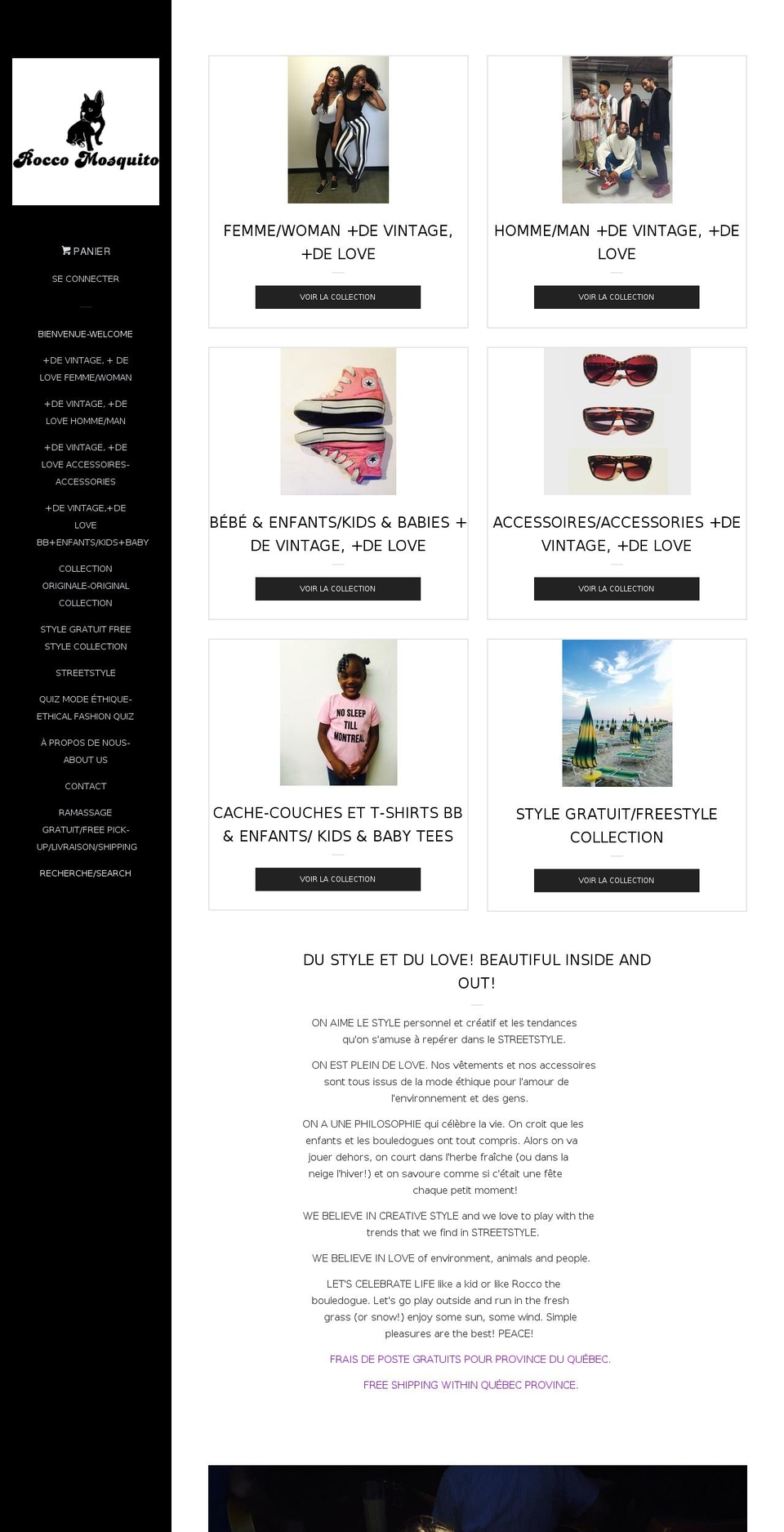 roccomosquito.com shopify website screenshot