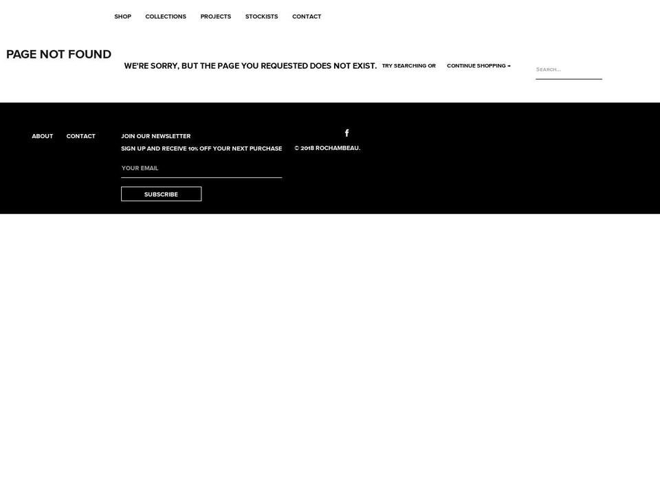rochambeau.us.com — Shopify storefront screenshot
