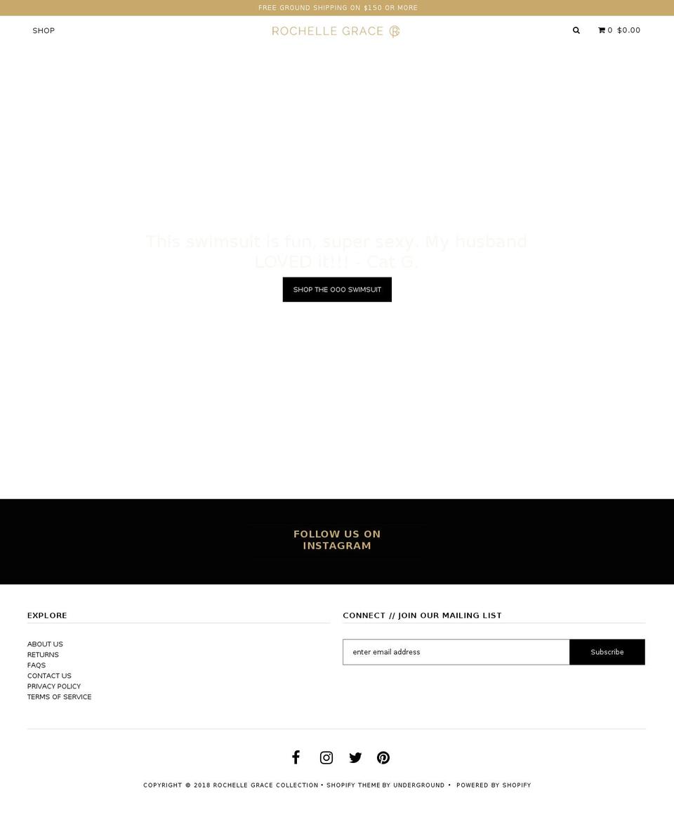 rochellegracecollection.com — Shopify storefront screenshot