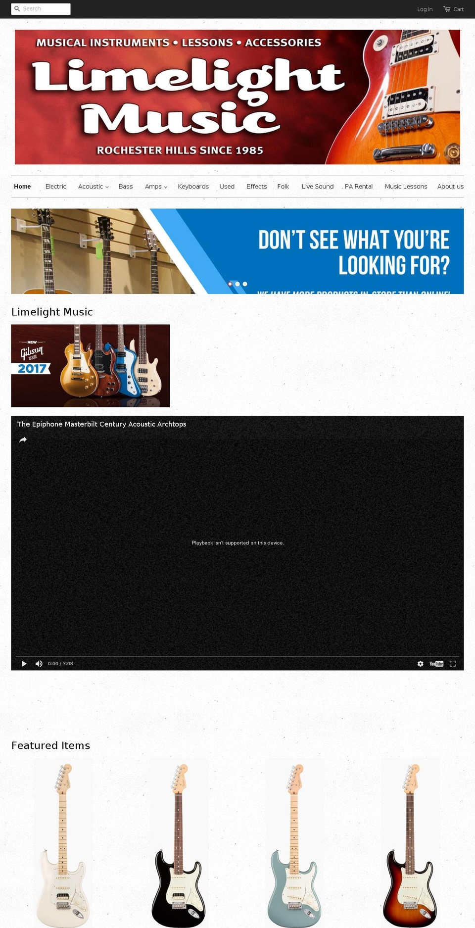 rochesterguitarlesson.com shopify website screenshot