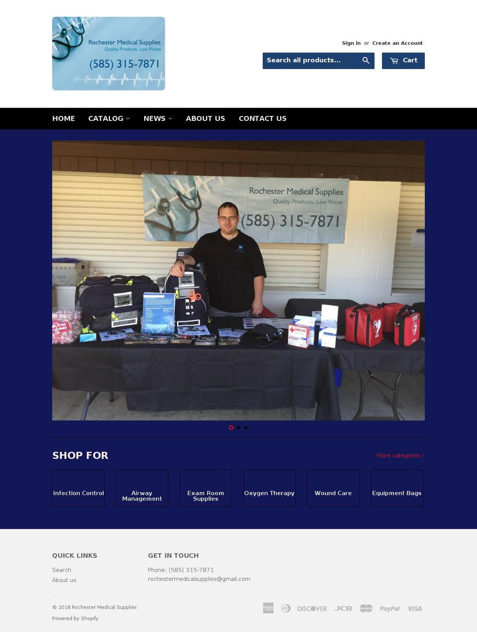 rochestermedsupplies.com shopify website screenshot