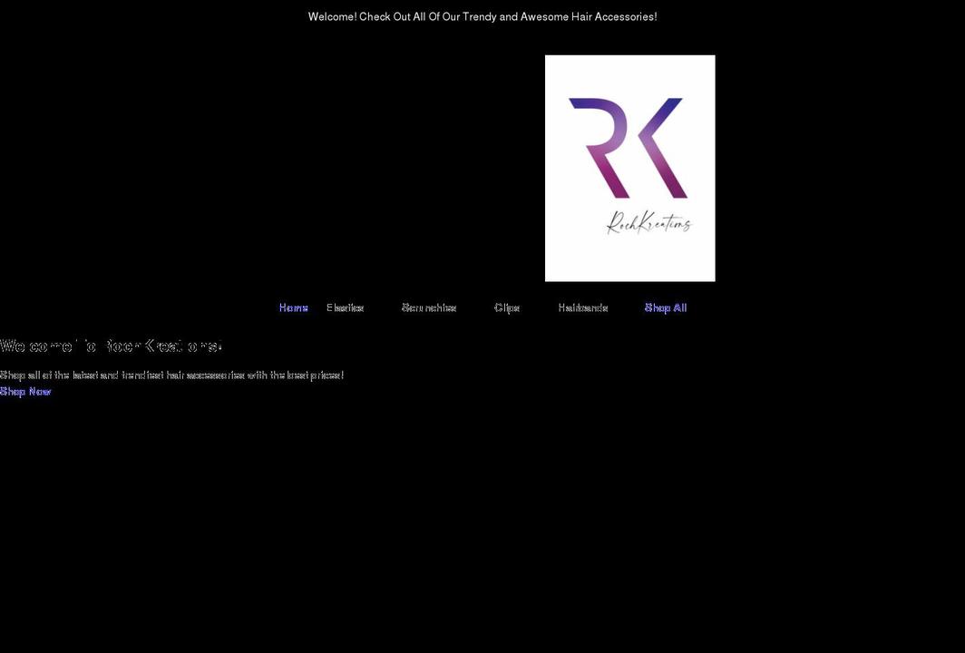 rochkreations.com shopify website screenshot