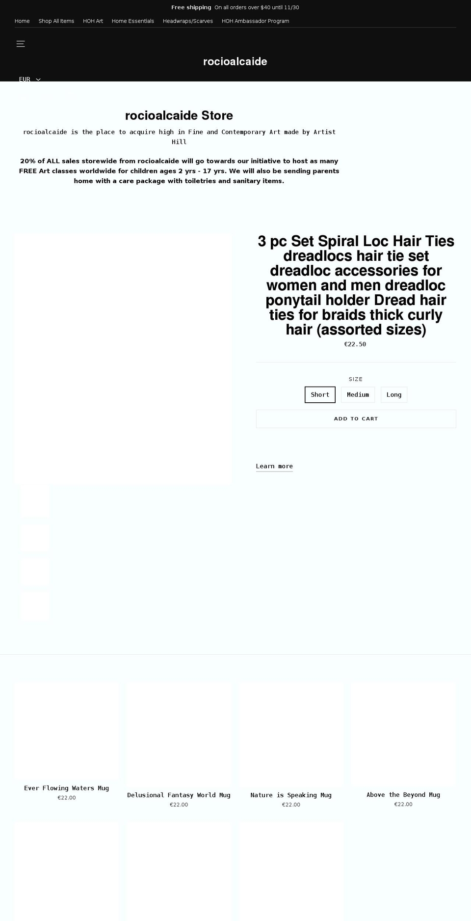 rocioalcaide.com shopify website screenshot
