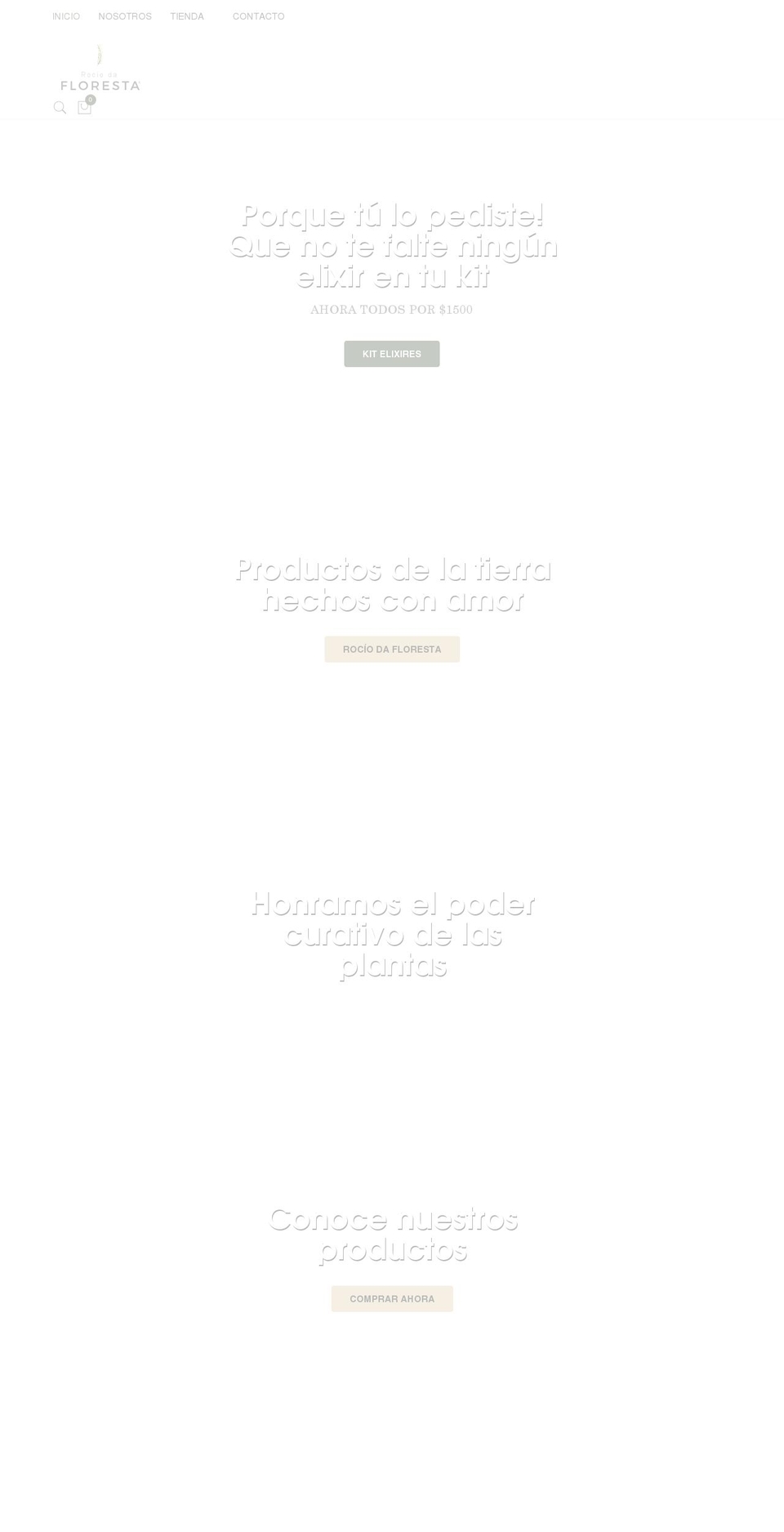 rociodafloresta.com shopify website screenshot