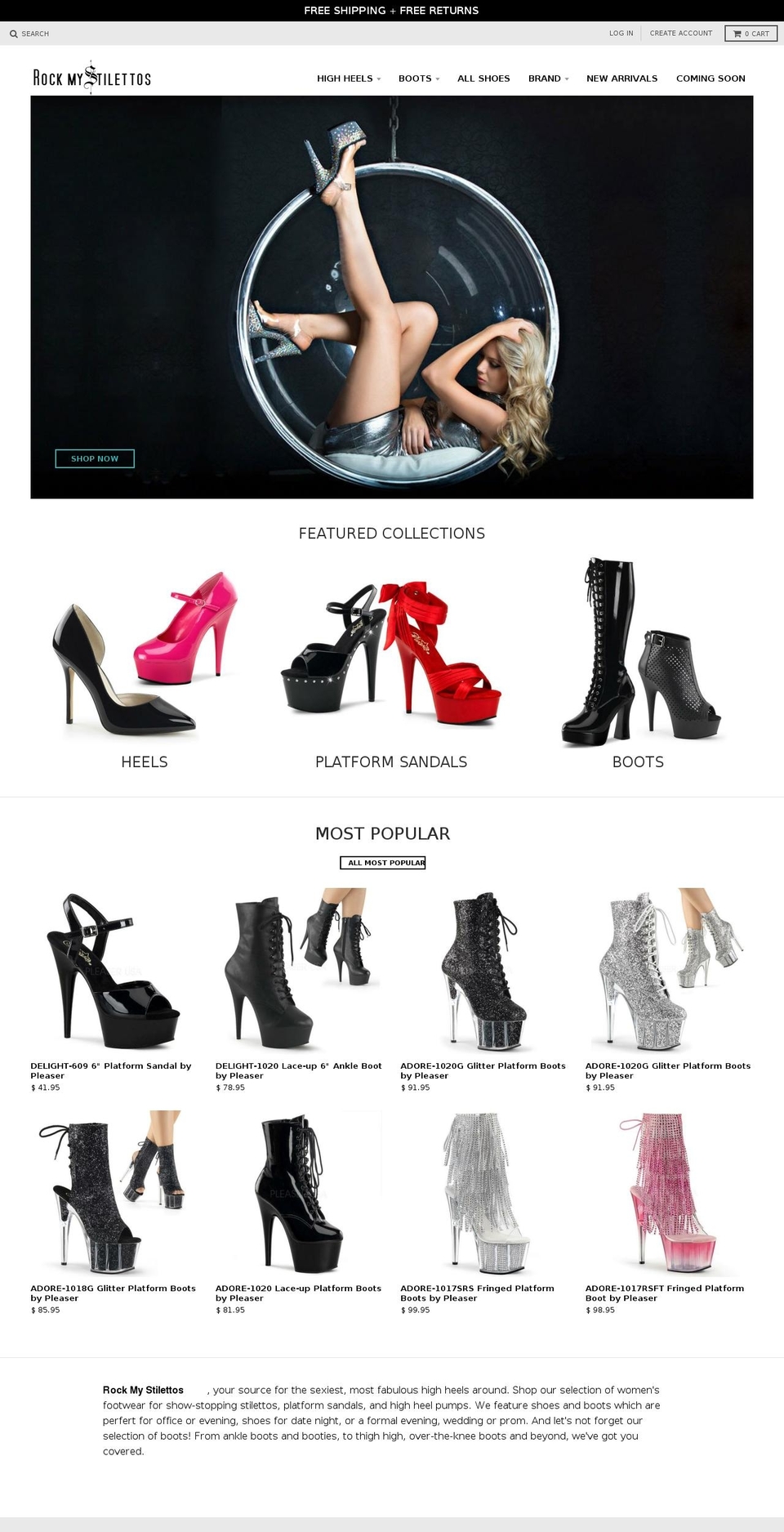 rock-my-stilettos.com — Shopify storefront screenshot