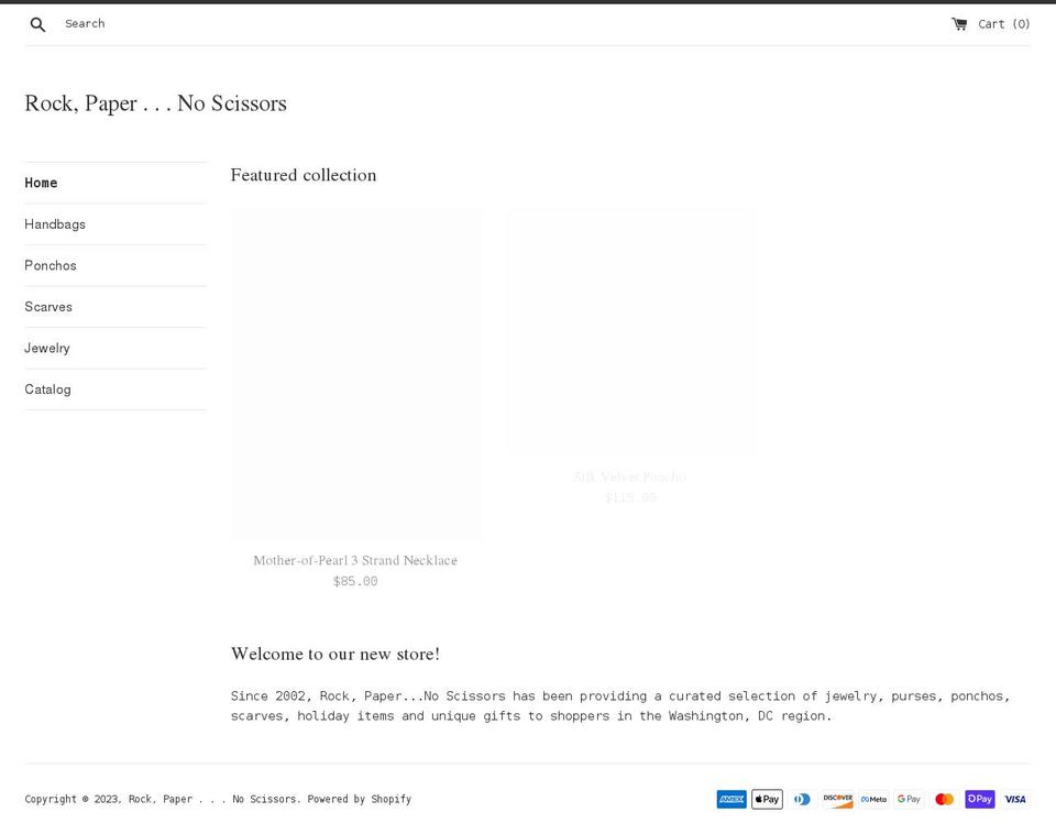 rock-paper-no-scissors.myshopify.com shopify website screenshot