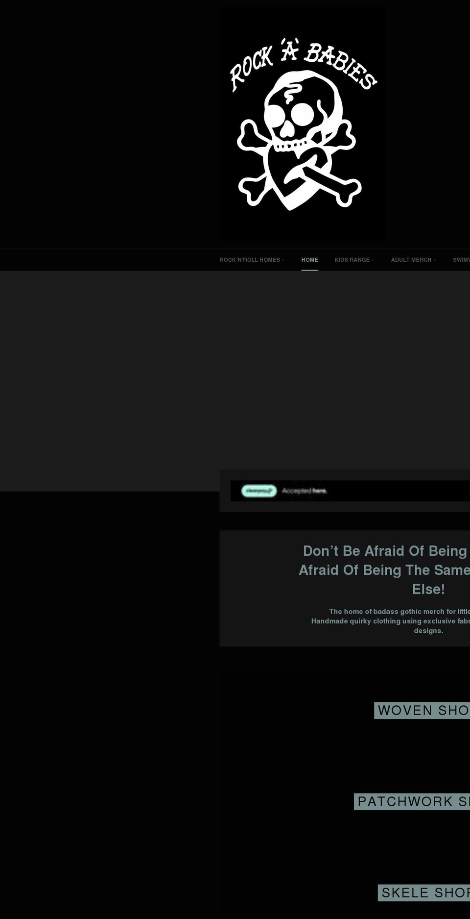 rockababies.com shopify website screenshot