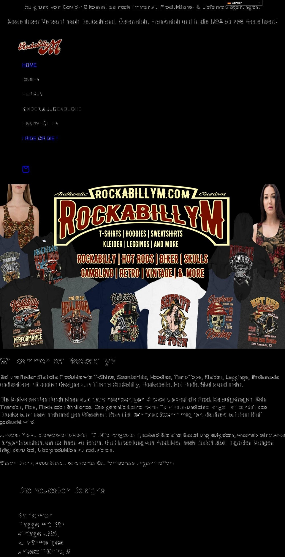 rockabillym.com shopify website screenshot