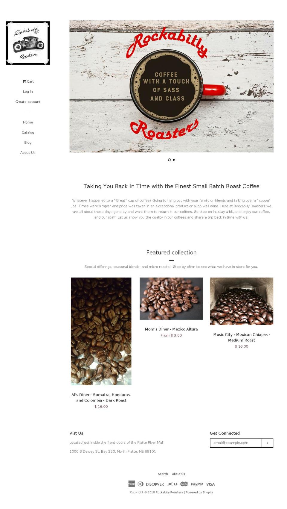 rockabillyroasters.com — Shopify storefront screenshot