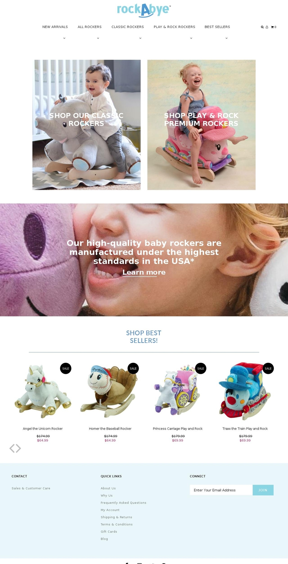 rockabye.com — Shopify storefront screenshot