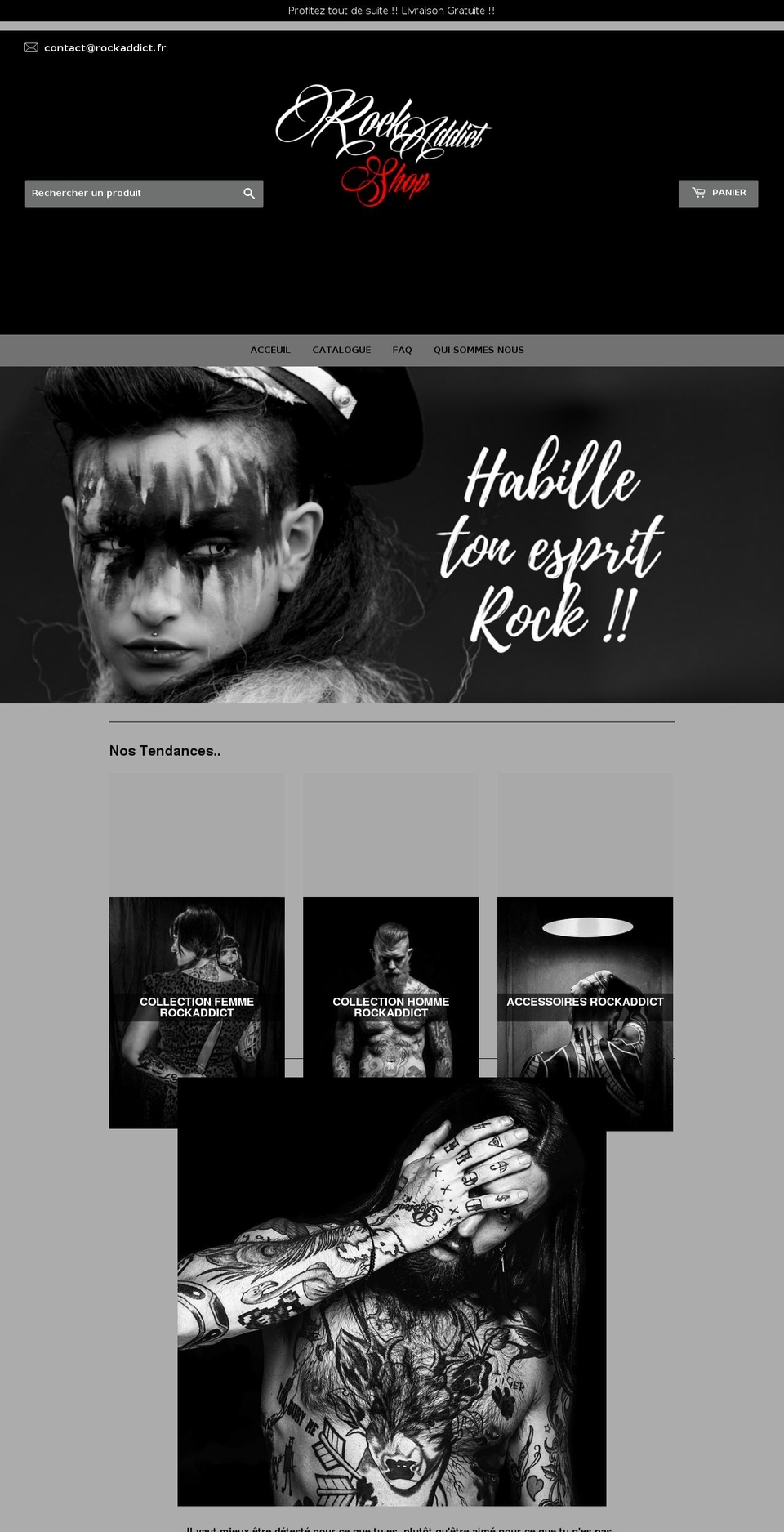 speedfly Shopify theme site example rockaddict.fr