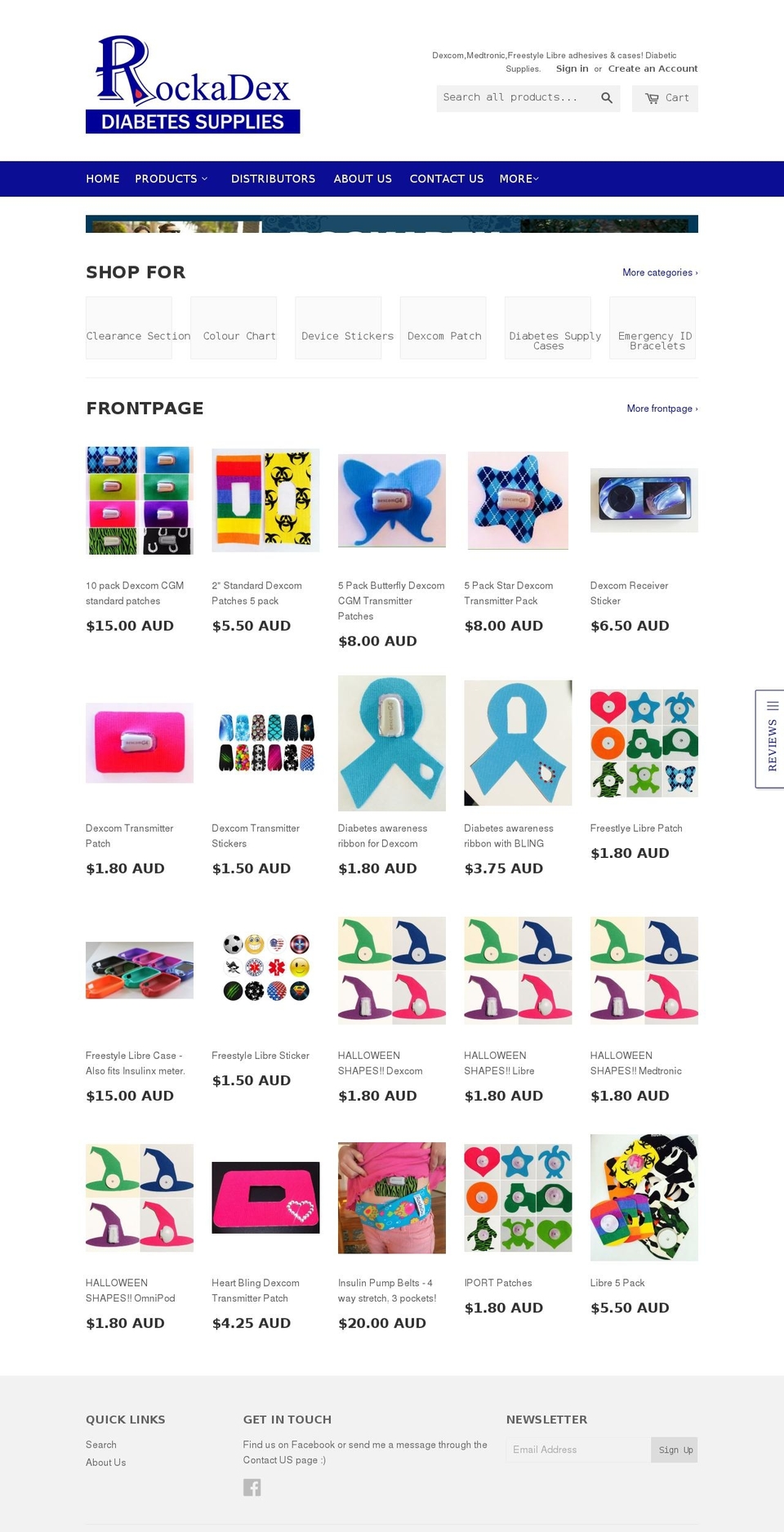 rockadex.net shopify website screenshot