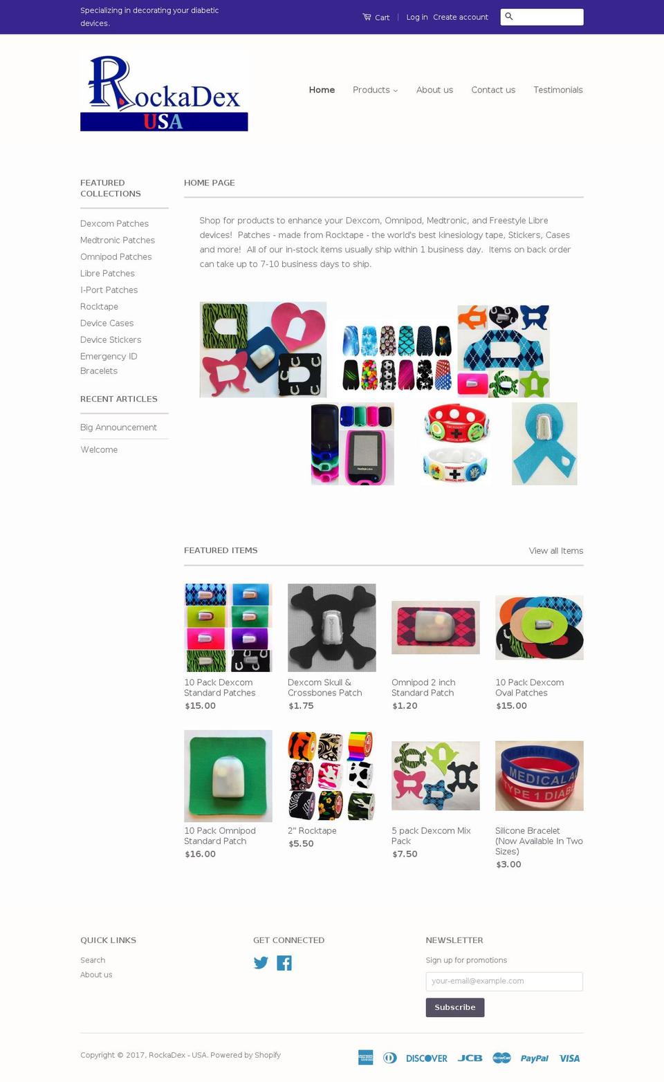 rockadexusa.com shopify website screenshot