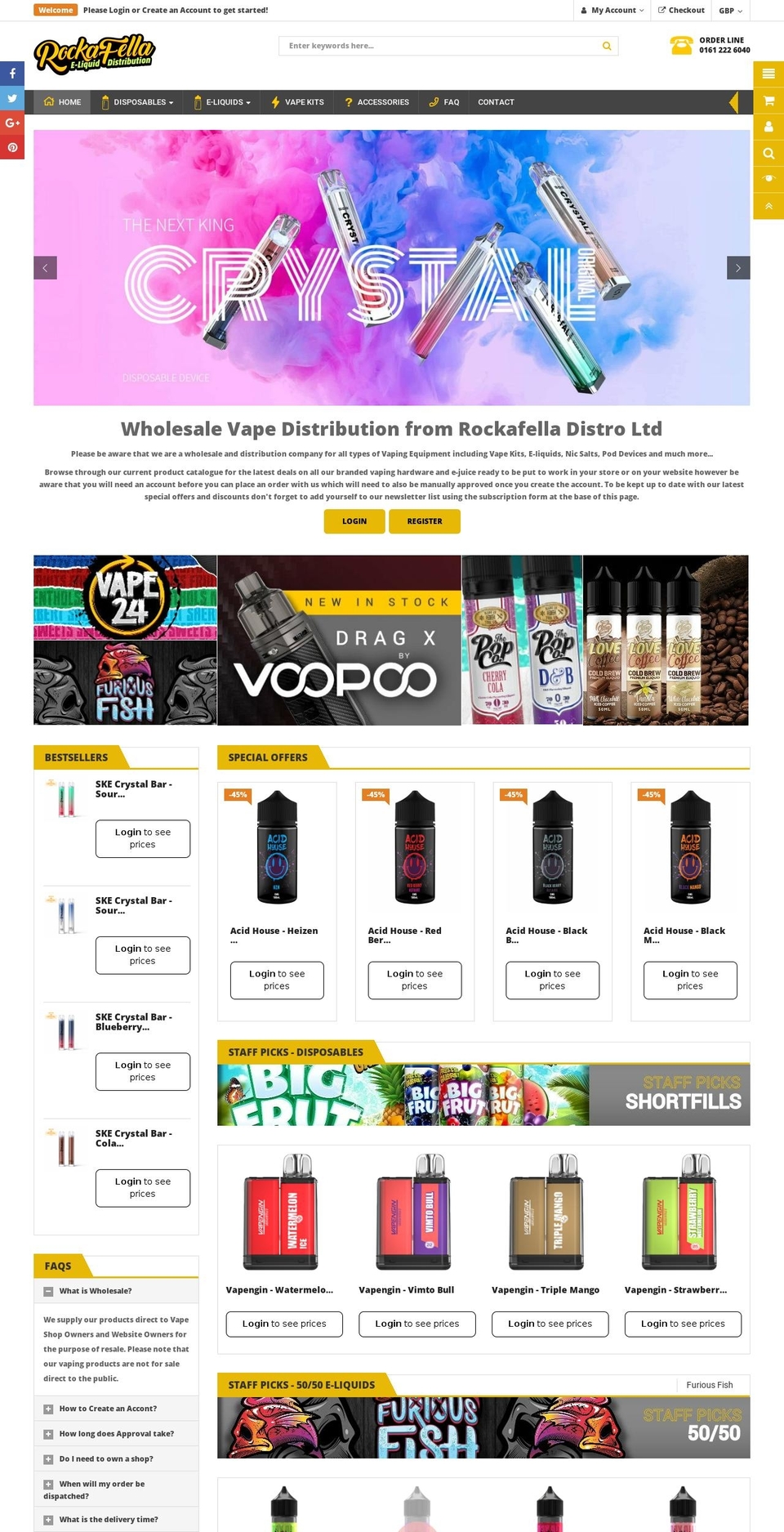 rockafelladistro.com — Shopify storefront screenshot