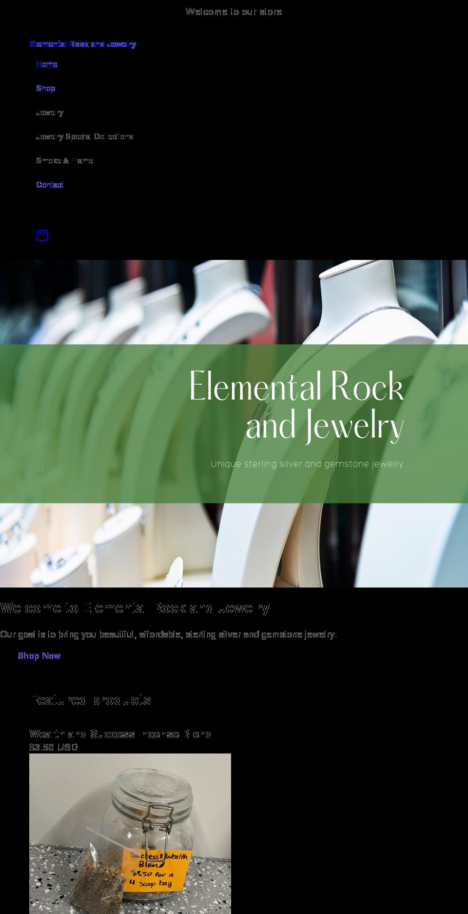 rockandjewelry.com shopify website screenshot