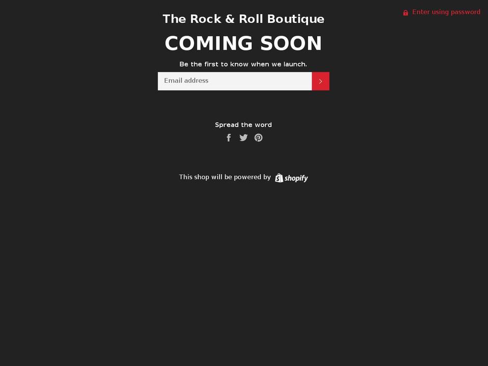 rockandrollboutique.com — Shopify storefront screenshot