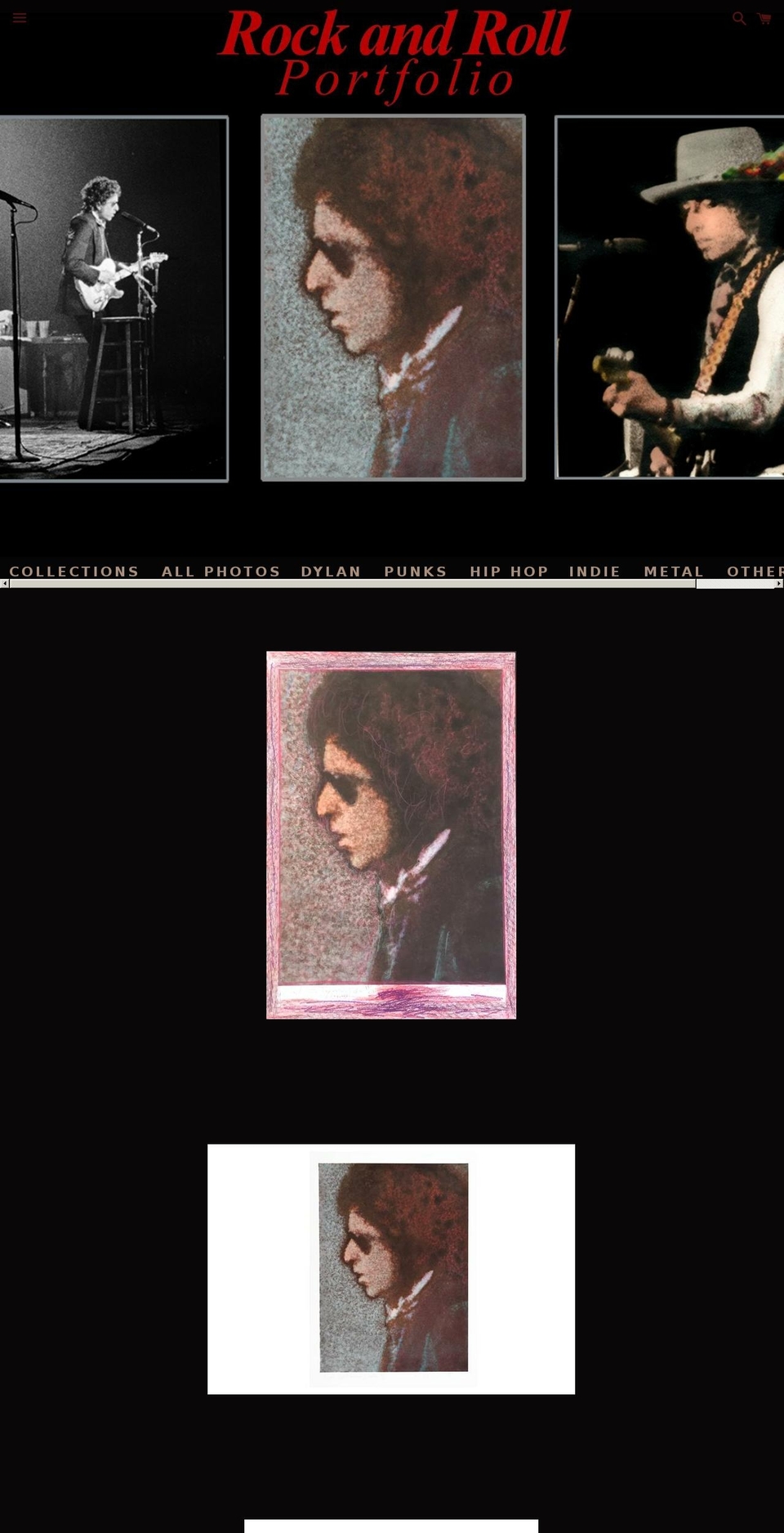 rockandrollportfolio.com shopify website screenshot
