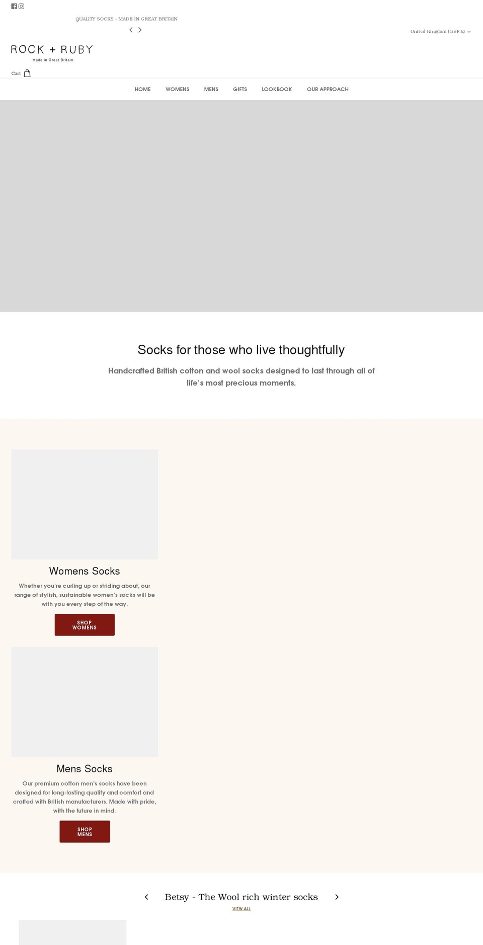 rockandruby.co.uk shopify website screenshot