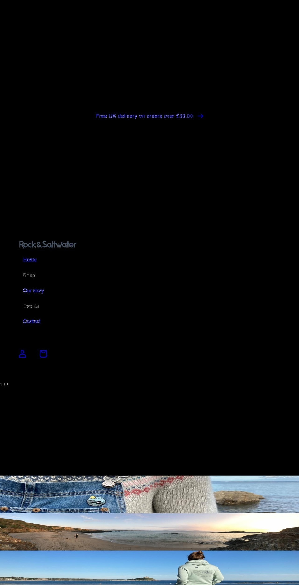rockandsaltwater.co.uk shopify website screenshot
