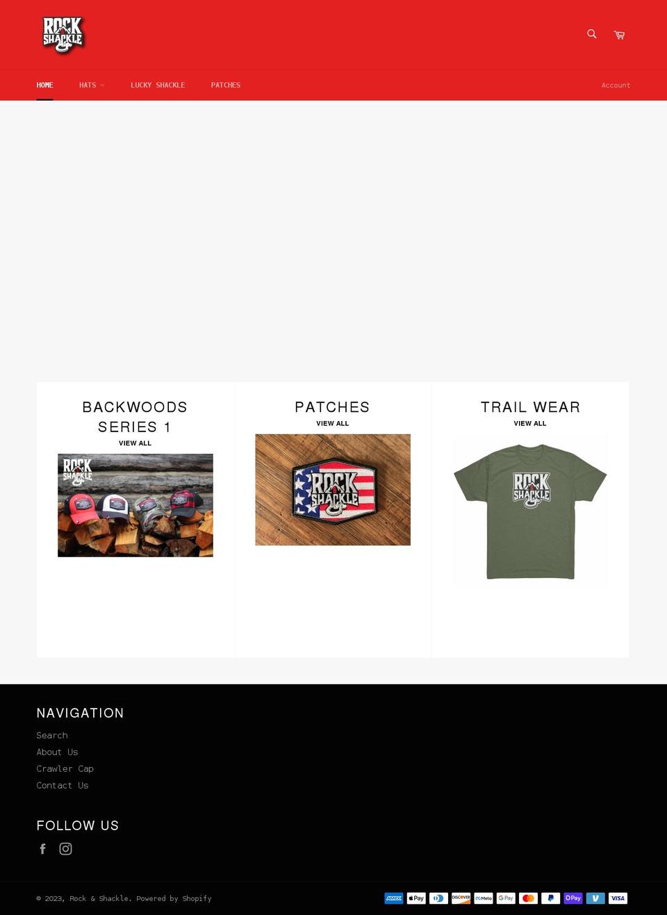 rockandshackle.com shopify website screenshot