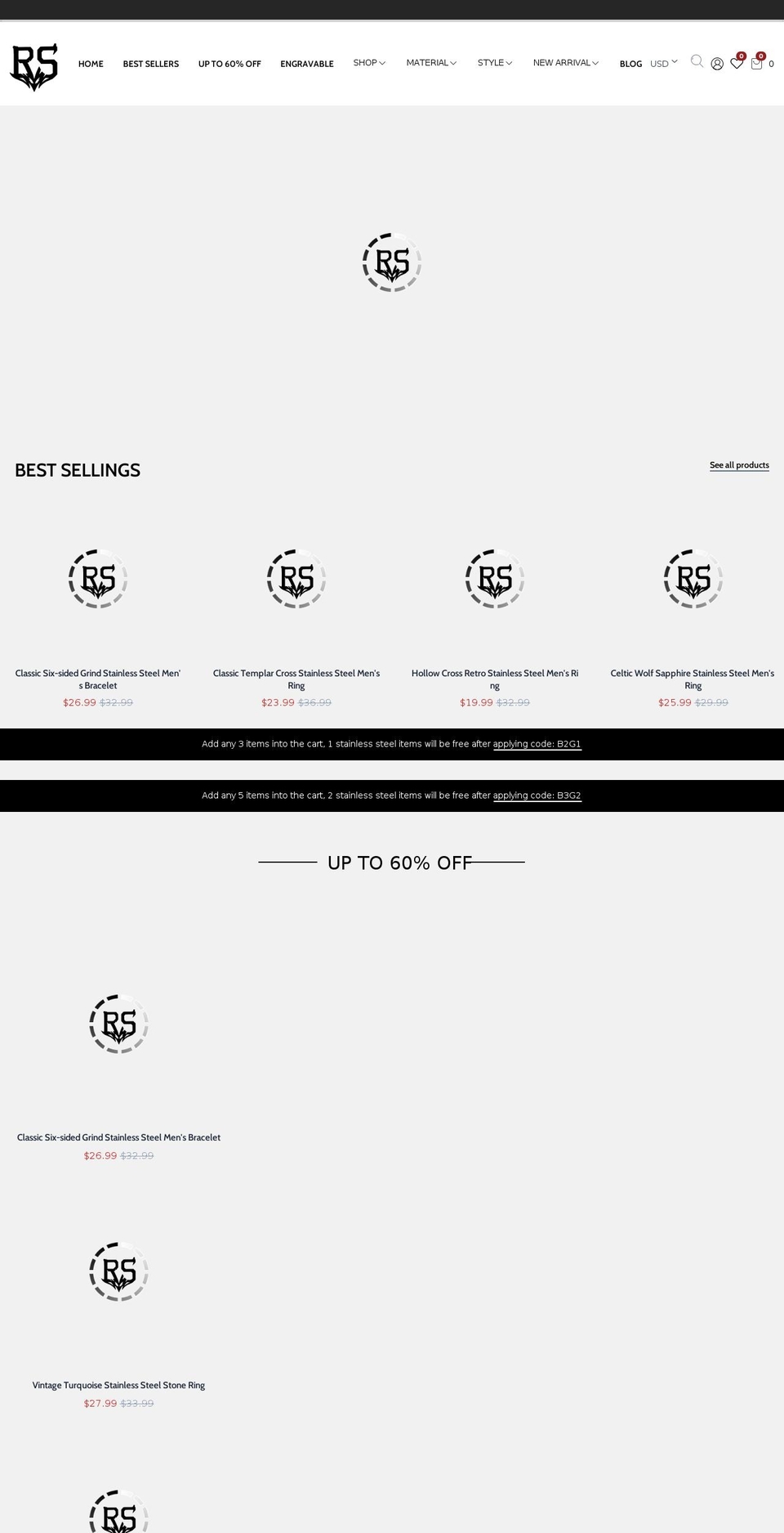 rockandspark.com shopify website screenshot
