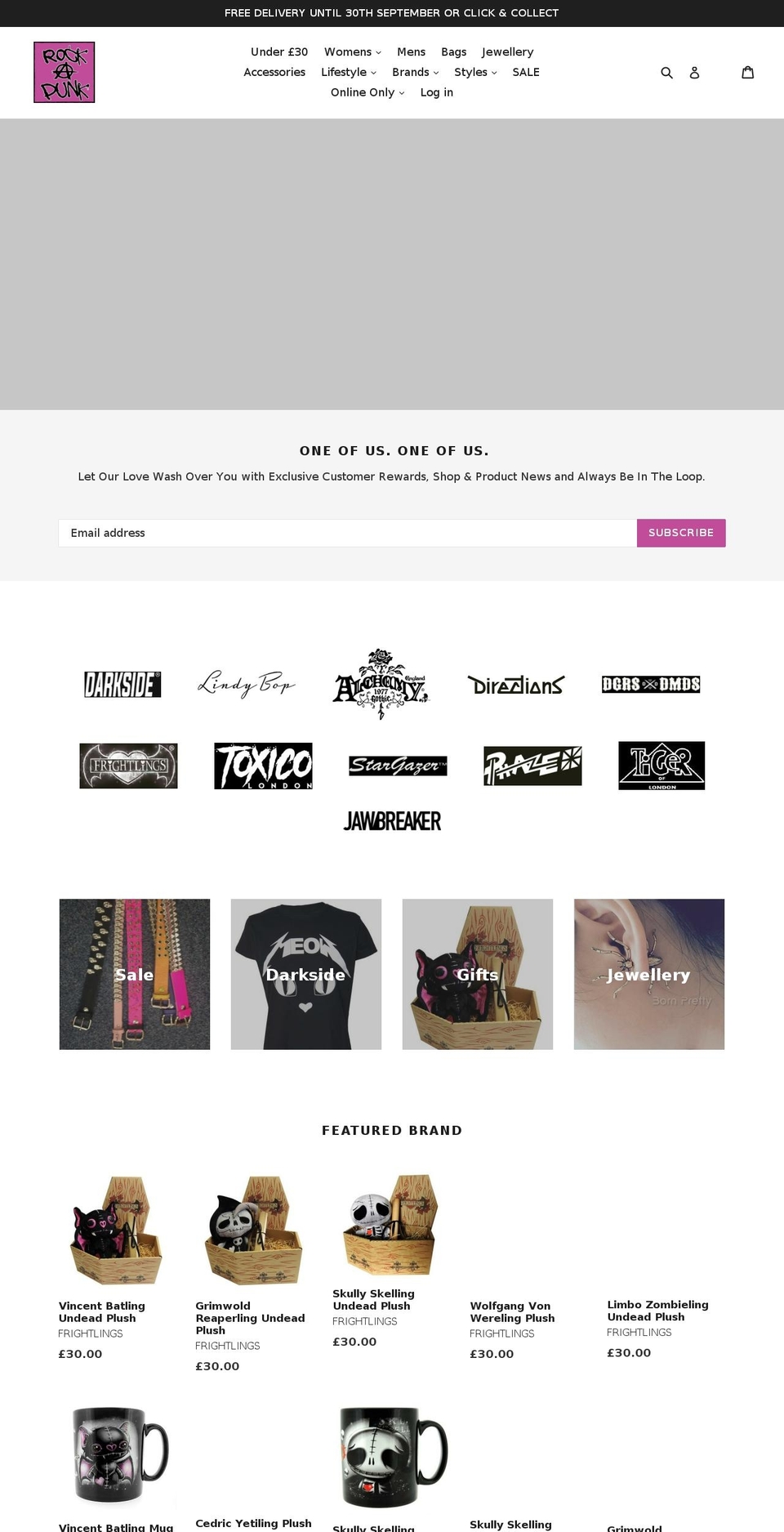 rockapunk.com shopify website screenshot