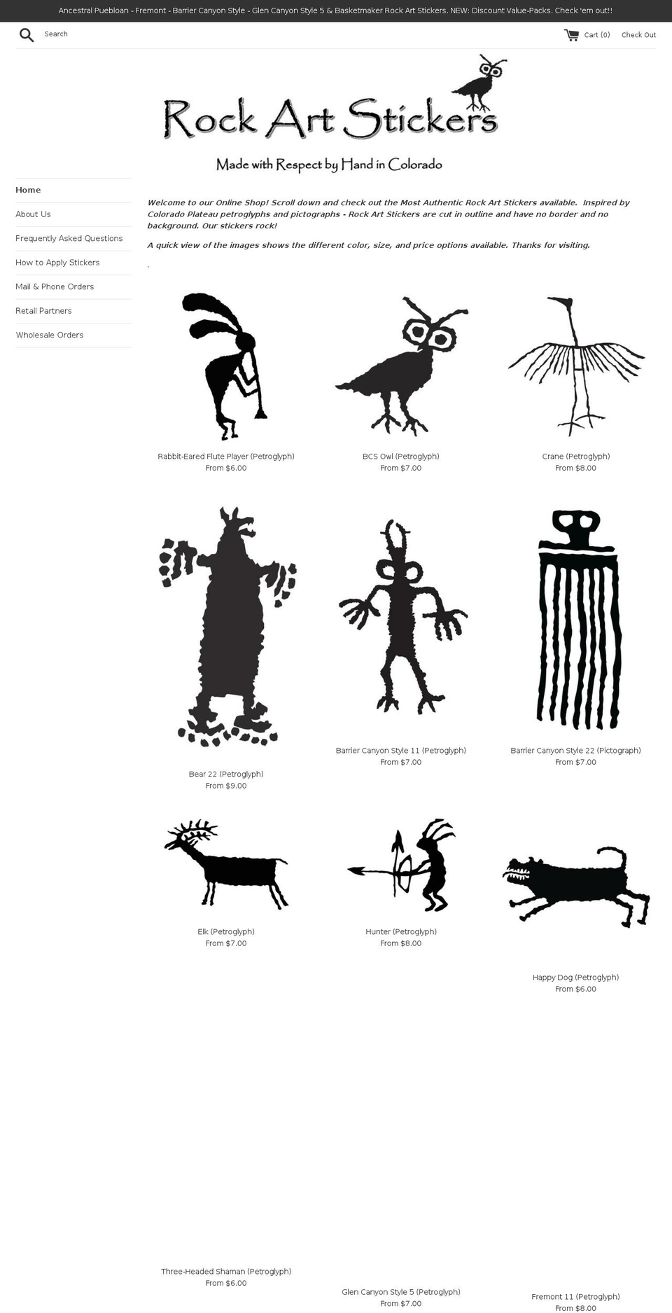 rockartstickers.com — Shopify storefront screenshot