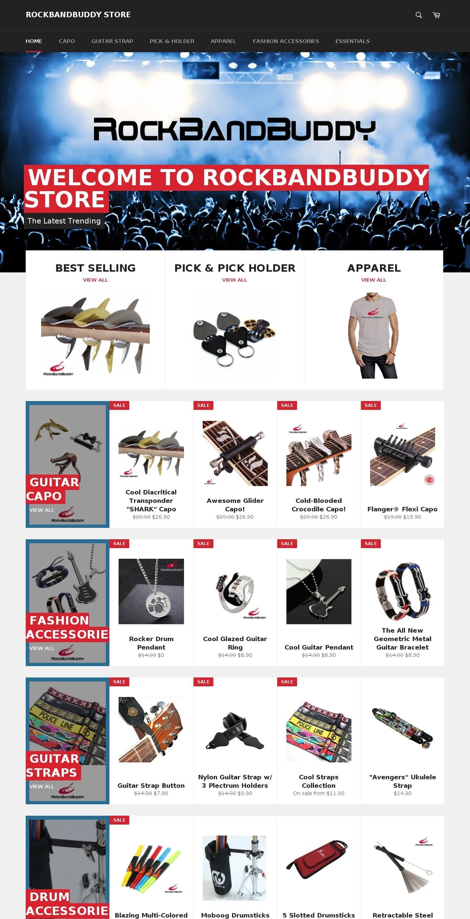 rockbandbuddy.com shopify website screenshot