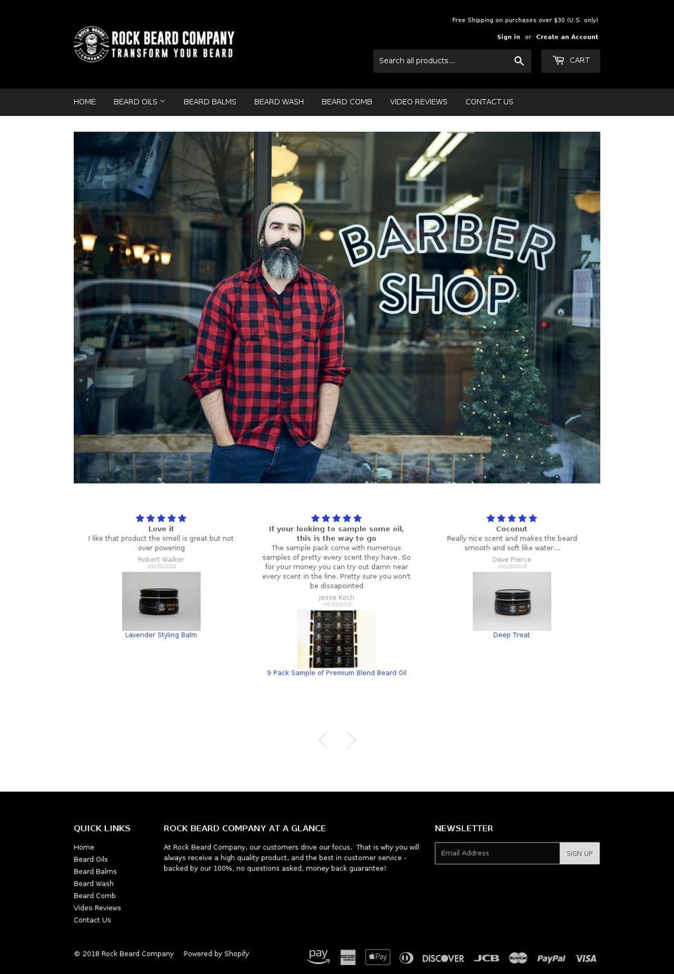 rockbeardcompany.com — Shopify storefront screenshot