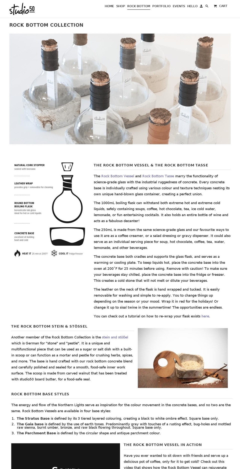 rockbottomvessel.com shopify website screenshot