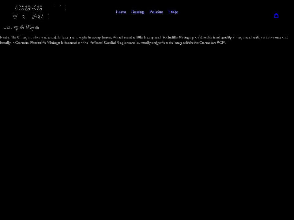 rockcliffevintage.ca shopify website screenshot