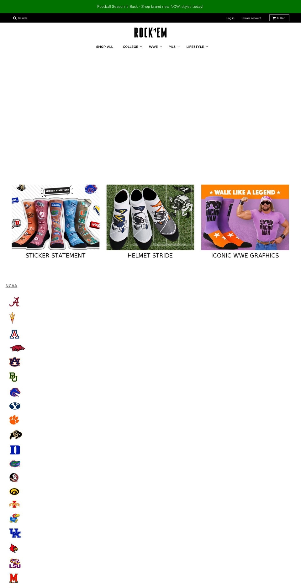 rockem.us shopify website screenshot