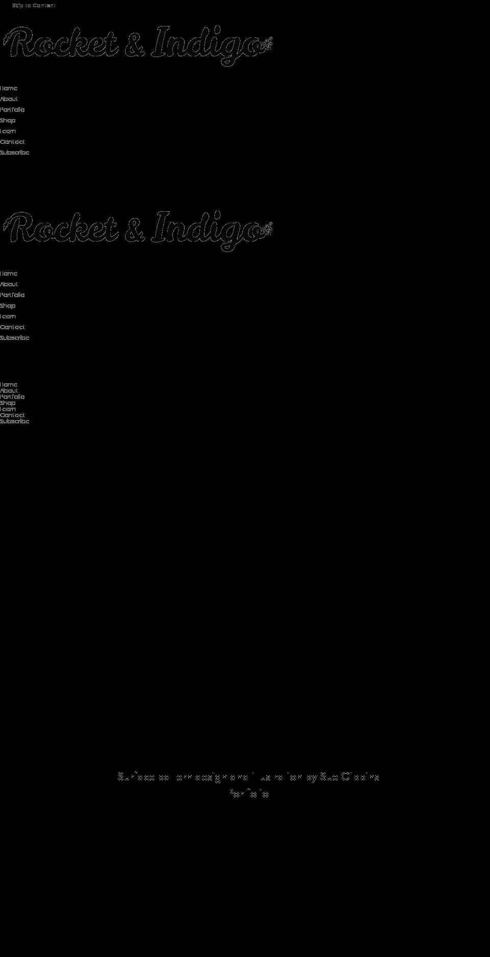 rocketandindigo.com — Shopify storefront screenshot