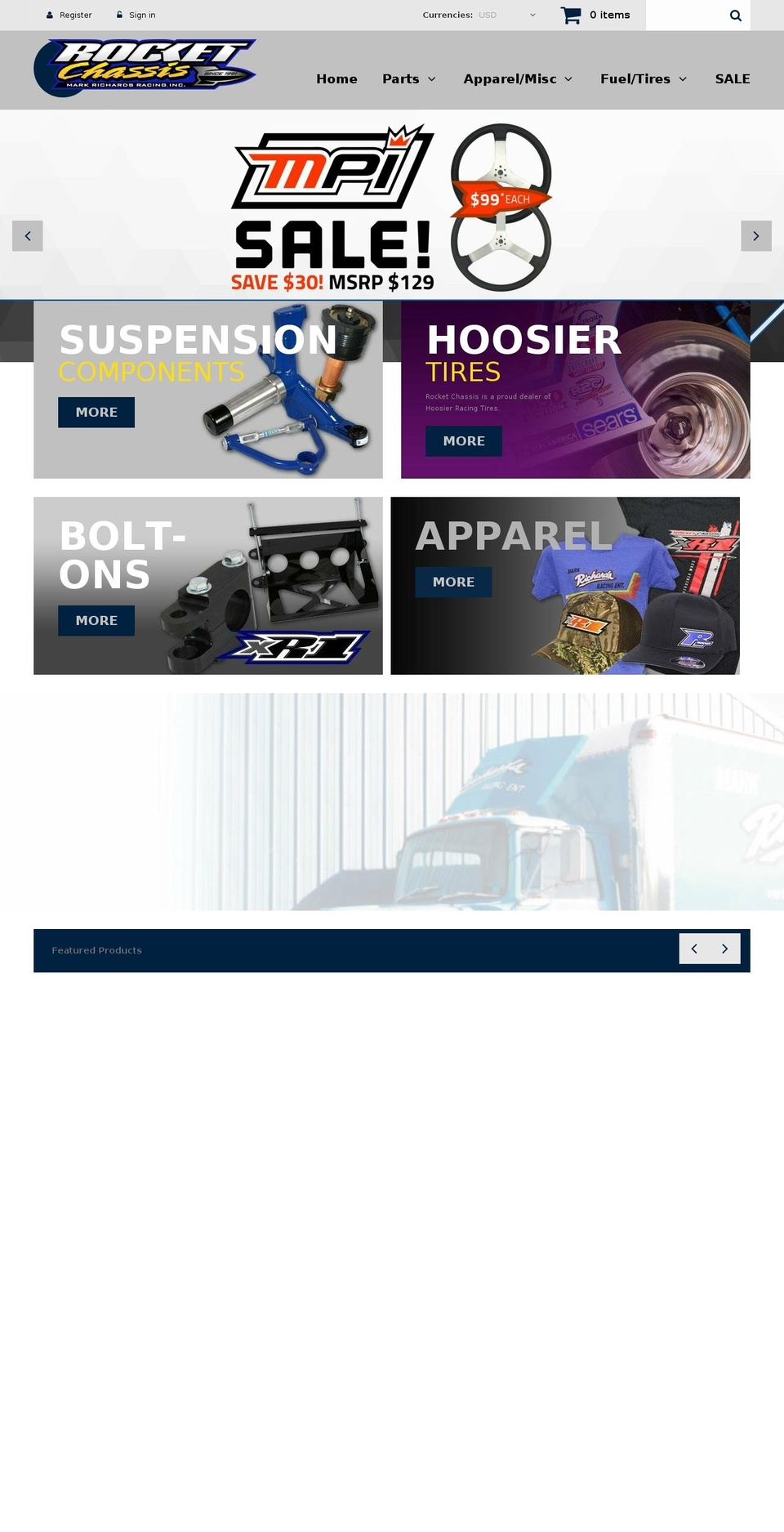 rocketchassisshop.com shopify website screenshot