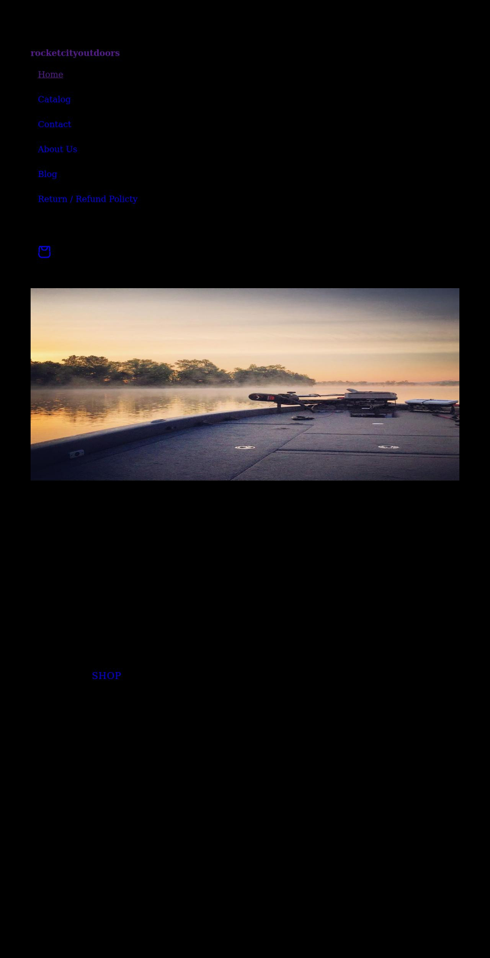 rocketcityoutdoors.com shopify website screenshot