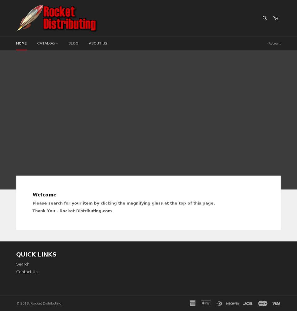 rocketdistributing.com shopify website screenshot
