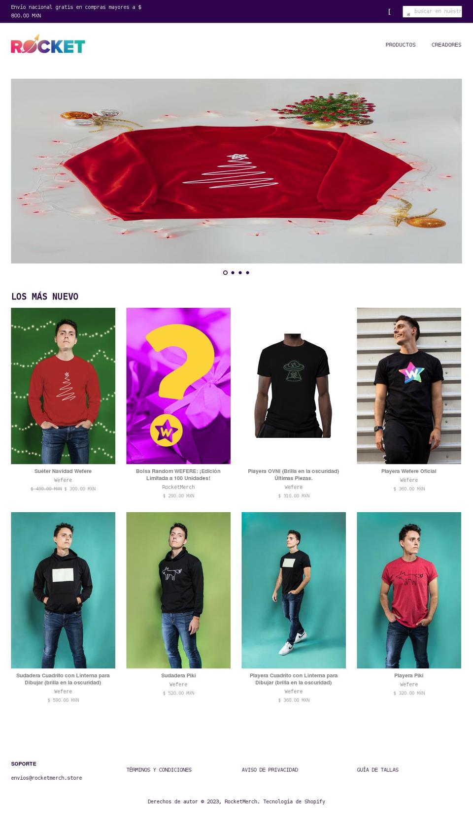 rocketmerch.store shopify website screenshot