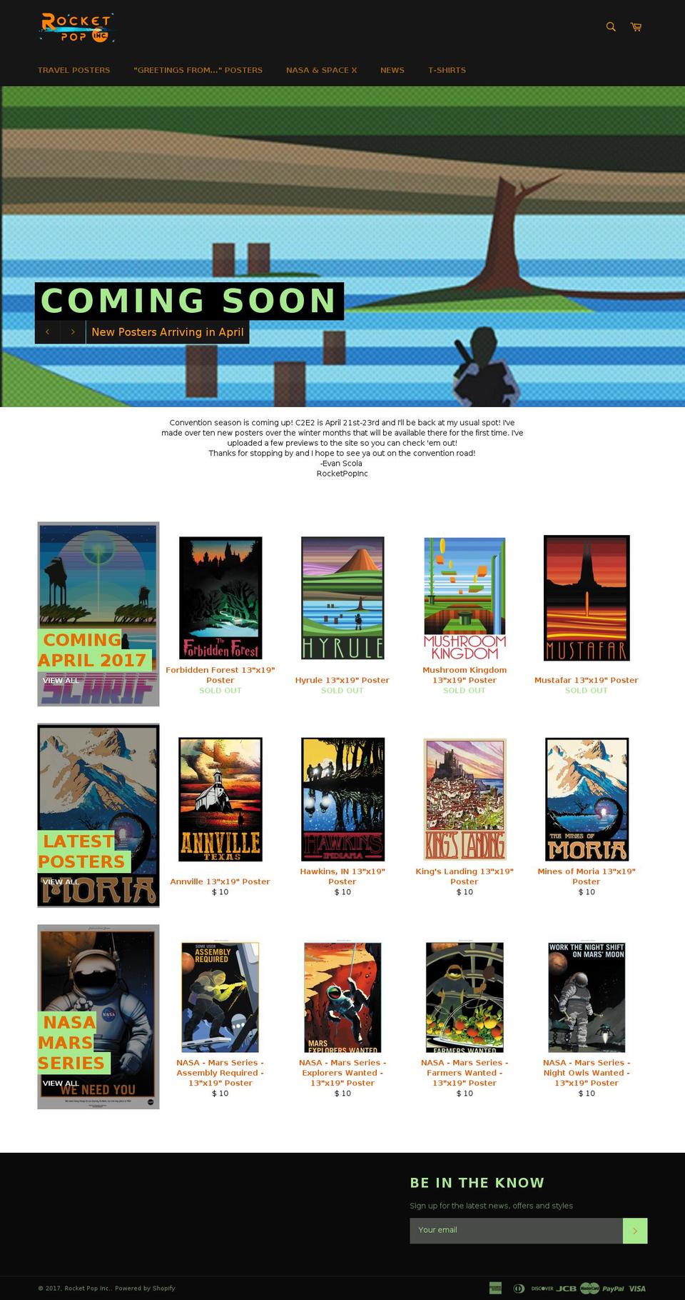 rocketpopinc.com shopify website screenshot