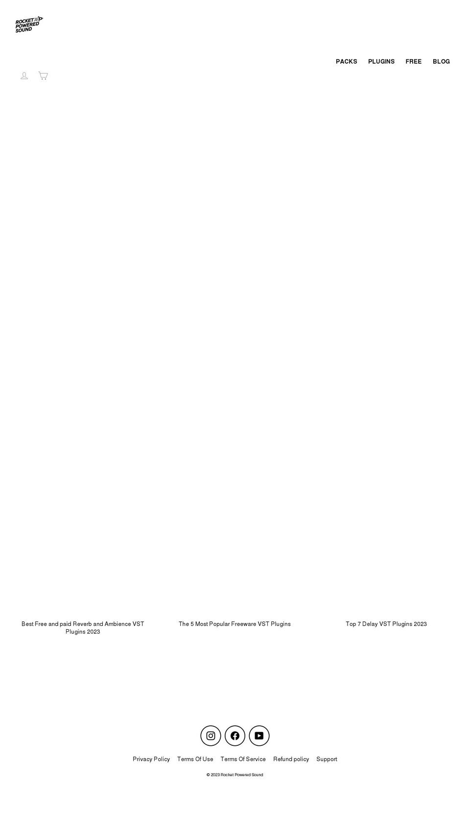 rocketpoweredsound.com shopify website screenshot